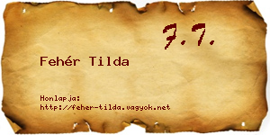 Fehér Tilda névjegykártya