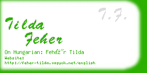 tilda feher business card